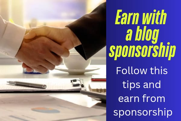 How to earn money with a blog through sponsorship