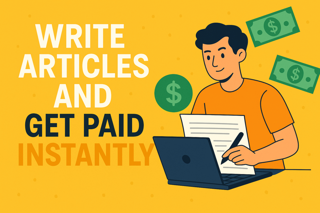 Write Articles and Get Paid Instantly
